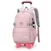 Backpacks School Wheeled Backpack for Kids Girls Rolling Backpacks Bag Child Orthopedics School Backpack On wheels Trolley Travel Bags 230729