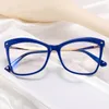 Zonnebril Trendy Persoonlijkheid Brillen Voor Vrouwen Big Cat Eye Frame Retro Luipaard Anti-Blauw Licht Bril 2023 Mode optische Brillen