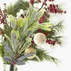 Dekorativa blommor Plastisk pannbandssimulering Mistelgrenar hängande stam med båge och vita bär