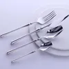 Zestawy zastawy obiadowej 16/24pc lustro Koreański zestaw stali nierdzewnej luksusowy nóż Western Silverware Kitchen Strewa