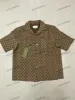 Xinxinbuy Men Designer Tee Tシャツ23SSダブルレターJACQUARDファブリックセット半袖コットン女性ブラックカーキS-3XL