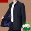 Men's Jackets 2023 Business Jacket Casual Coats Zipper Simple Middle-Aged Elderly Men Clothing Office Outerwear