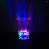 Gobelets jetables pailles 6 pièces verres à whisky fournitures de fête d'anniversaire barre lumineuse S tasse LED brillant clignotant conteneur bouton