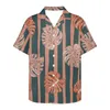 Camicie casual da uomo modello foglia di piantaggine tropicale festivo carnevale manica corta estate uomo spiaggia hawaiana Aloha scelte multiple