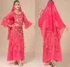 Bühne Tragen 4 teile/satz Bauchtanz Kostüm Weibliche Kleid Sexy Frauen Bollydancer Bollywood Set Orientalische Kleidung