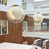 Pendellampor nordiska moderna kreativa roterande mån metallljus sovrum restaurang ledande lampa säng inomhusdekorbelysning