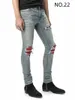 för jeans män designer jeans mager jeans cyklist vit lång rip rippade rippor mode smal passform rak nödhål motorcykel manlig stretch denim byxor byxor byxor