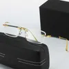 デザイナーのメルセデスベンツトップサングラス新しいリムレスでトリミングされた小さな箱は、近視光学眼鏡と一致させることができます