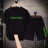 Tute da uomo Cool Black Short Set Donna Uomo Abiti firmati T-shirt estiva traspirante in puro cotone Pantaloncini Streetwear oversize coreano