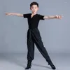 Stage Wear Abbigliamento da allenamento per balli latini da ragazzo Massime prestazioni Corpo a maniche lunghe autunno e inverno