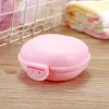 Simple Plastic Travel Soap Box with Lid Portable Bathroom Macaroon Soaps Dish Boxes Holder Case 5 Colors