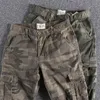 Calça Masculina Estilo Americano Hard Men Camuflagem Militar Exército Vintage Moda Ao Ar Livre Casual Calça Harém Solta Macacões Com Vários Bolsos