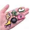 Shoe Parts Accessories 90S Decoration Buckle Charm For Clog Charms Pins Drop Delivery Series Randomly