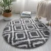 Pillow Chair Living Room Carpet Tie-dyed Long Wool Pattern Modern Household Bedroom Bedside Round Floor Mat