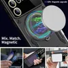 Slim Fit 360° ringhouder schokbestendig telefoonhoesje standaard magnetisch compatibel met Magsafe beschermhoes voor Samsung Galaxy S23 Ultra 6,8 inch,S23+,S23 6,1 inch