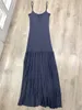 Nowy T-OTEME Casual Elastyczny kwadratowy pasek na szyję dzianinowa sukienka