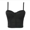 Camisoles Tanki Kobiety Corset Streetwear Push Up Bralet Brale's Bustier Bra seksowna przycięta kamizelka zbiornik żeńska białe blusas