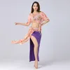 Scene Wear Belly Dance Long Kjol Set Practice Clothes Fashion Sexig Women Dress Suit carnaval Disfraces vuxna exotiska danskläder