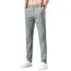 Men's Pants 2023 Summer Solid Color Business Casual Fashion Versatile Cotton Straight Sleeve Loose Mid Rise