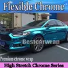 High Stretch Chrome Light Blue With Air bubble flexible Mirror Chrome For Car styling size1 52x20m Roll 5x66ft171a
