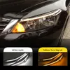 1 par för Honda Accord 2011 2012 2013 2014 Bilstrålkastare Eyebrow Decoration Yellow Turn Signal DRL LED DAYTIME RUNING LIGHT274V