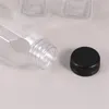 Engångskoppar sugrör 10st 400 ml transparenta tomma förvaringsbehållare Petflaskor med lock för dryckesflaskesjuice