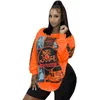 Tute taglie forti da donna L5XL taglie forti abbigliamento donna set due pezzi tendenza moda streetwear manica lunga top Oneck e s313m