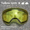 Kayak Goggles Kayak Goggles için Güneşli Bulutlu Lens GOG 201 Anti Sis UV400 Büyük Küresel Gözlükler Kar Gözlük Lensleri Sadece Lens 230729