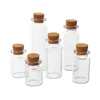 Bouteilles de stockage flacons vide maison bouteille 5/6/8/10/12/15 ml noël vacances pour décoration mariage verre 5 pièces souhait clair petit