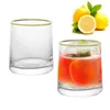 Kieliszki do wina przezroczyste szklane wazon 2PCS Whisky Tasting Kolorowa skalna solidna do picia czerwonego i może być