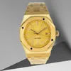 Luxury Man Watch 41 mm Designer Automatyczne mechaniczne klasyczne zegarki dla mężczyzn zegarki ze stali nierdzewnej Wodoodporne Luminous Montre de Luxe Gold and Blue Dial