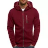 Sudaderas con capucha para hombre, sudadera deportiva Rawstring, abrigo, chaqueta, Otoño Invierno, ajustado, informal, sólido, de manga larga, con capucha