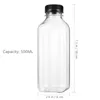 Storage Bottles UKCOCO 4PCS PET Plastic Empty Containers With Lids Caps Beverage Drink Bottle Juice Jar