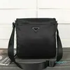 Herren-Umhängetasche, Nylon, Messenger-Tasche, Herren-Business, wasserdicht, multifunktionale Tasche, Einzel-Umhängetasche, Innenfach, Schwarz