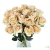 Dekorative Blumen Kränze Künstliche Blume Flanell Rose Fake Home Dekoration Valentinstag Geschenk Drop Lieferung Garten Festlicher Teil Dhbl9