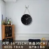 Horloges murales Horloge Nordique Silencieux Décoratif Simple Maison Salon Corde Pierre Lumière De Luxe Pastorale