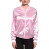 Women's Jackets Basic Coats Solid Tracksuit for Women Jacket Ladies Retro Jacket Women Fancy Dress Grease Costume Pink 230728