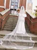 Voiles de mariée arrivée voile de mariage en dentelle avec peigne une couche église MM