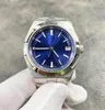 8F 4500V Watch Mechanical 5100 Movement Rose Gold Blue Glossy Rising Sun Satin Brushed Dial White Luminous Coating Sapphire Crystal