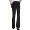 Mäns jeans koreansk version av denim Micro Bell Pants Man Slim Stretch Small Flare Black Size 28-37