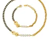 Серьги ожерелья устанавливают геометрический браслет сексуальное толстое цепное инкрустация Haoshi Splice 316L из нержавеющей стали бесцветные модные украшения