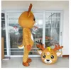 Costumes de mascotte de cerf d'halloween costume de personnage de dessin animé tenue de fête en plein air de noël taille adulte vêtements de publicité promotionnelle