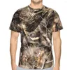 Men's T Shirts Hunting Camouflage Polyester 3D Print Shirt Outdoor Sports Quick-drying Clothes Casual Loose T-Shirt Street Tees