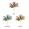 Decorative Flowers DIY Nordic Style Blooming Party Fresh Artificial Silk Flower Living Room Bouquet Indoor Simulation Rose Garden Home