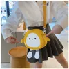 漫画キャンバスバッグかわいい卵パーティークロスボディバッグ新しいトレンド日本の女の子のレジャートレンド外国スタイルの小さなバックパック