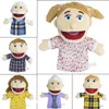 Puppets 18 Styles Family Soft Schled Toy Doll Dad Mum Brother Siostra Cospaly Plush Doll Educational Baby Toys Kawaii Ręczny palcem Puppet 230729