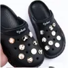 Peças de sapatos acessórios 2022 redondo personalizado designer faça você mesmo bling colorf letras de metal encantos para acessórios decoração presentes drop delivery dhukt
