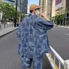 Tute da uomo 2023 Estate Uomo Imposta Camicie a maniche corte Pantaloncini Stile coreano Patch Plaid Abito casual Abbigliamento Uomo Nero Blu M-5XL