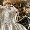 Zestawy odzieży Koreańskie dzieci Zestaw dziewcząt Summer Organiczny bawełniana bawełniana tank Sling Socked Top Lace Gree Netki Spodnie Spodnie Stroje 2307728