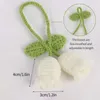 Decorative Flowers 1pc Hand-Knitted Orchid Flower Pendant Artificial Crochet Finished Handmade Knitted Bag Pendants Car Wedding Home Decor